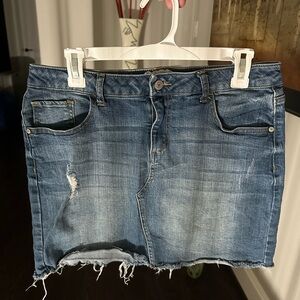 Altar’d State Blue Denim Mini Skirt